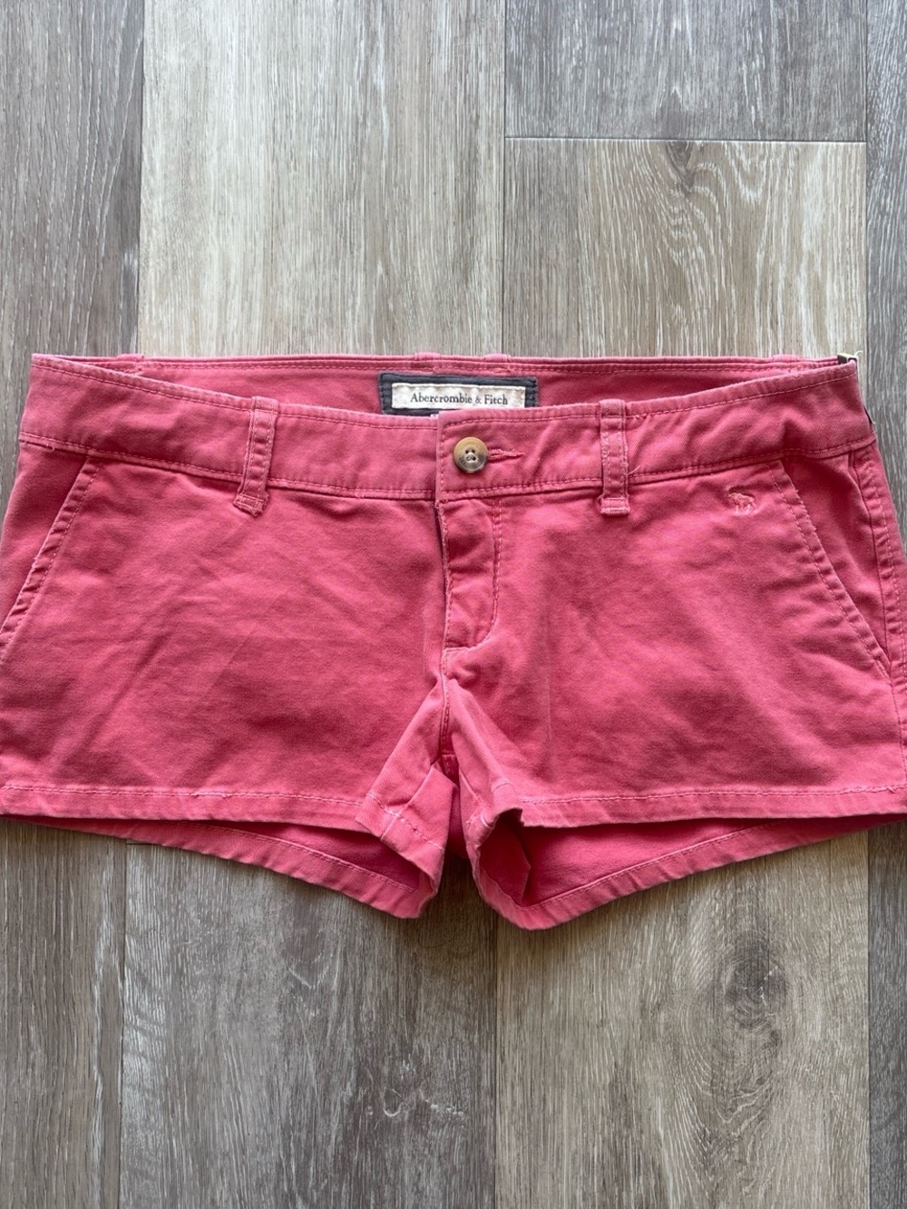 Abercrombie & Fitch Y2K Preppy Low Rise Stretch Chino Micro Mini Shorts Size 4
